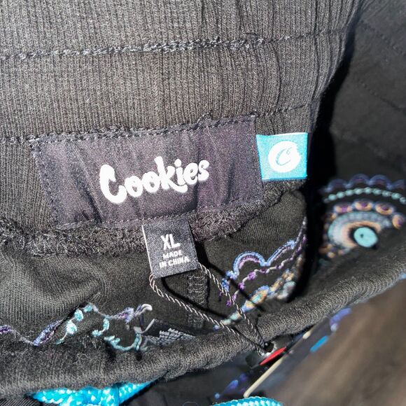 Cookies Black Paisley Jogger Pants Embroidered XL NWT - Picture 5 of 7